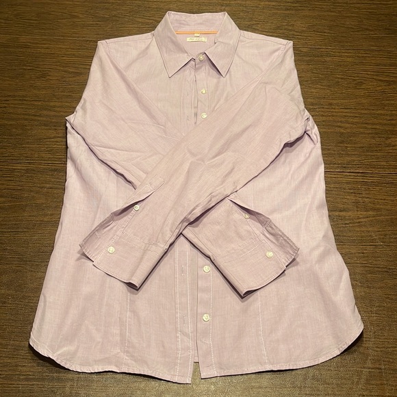 Old Khaki Lavender Button Down Blouse - Picture 7 of 14
